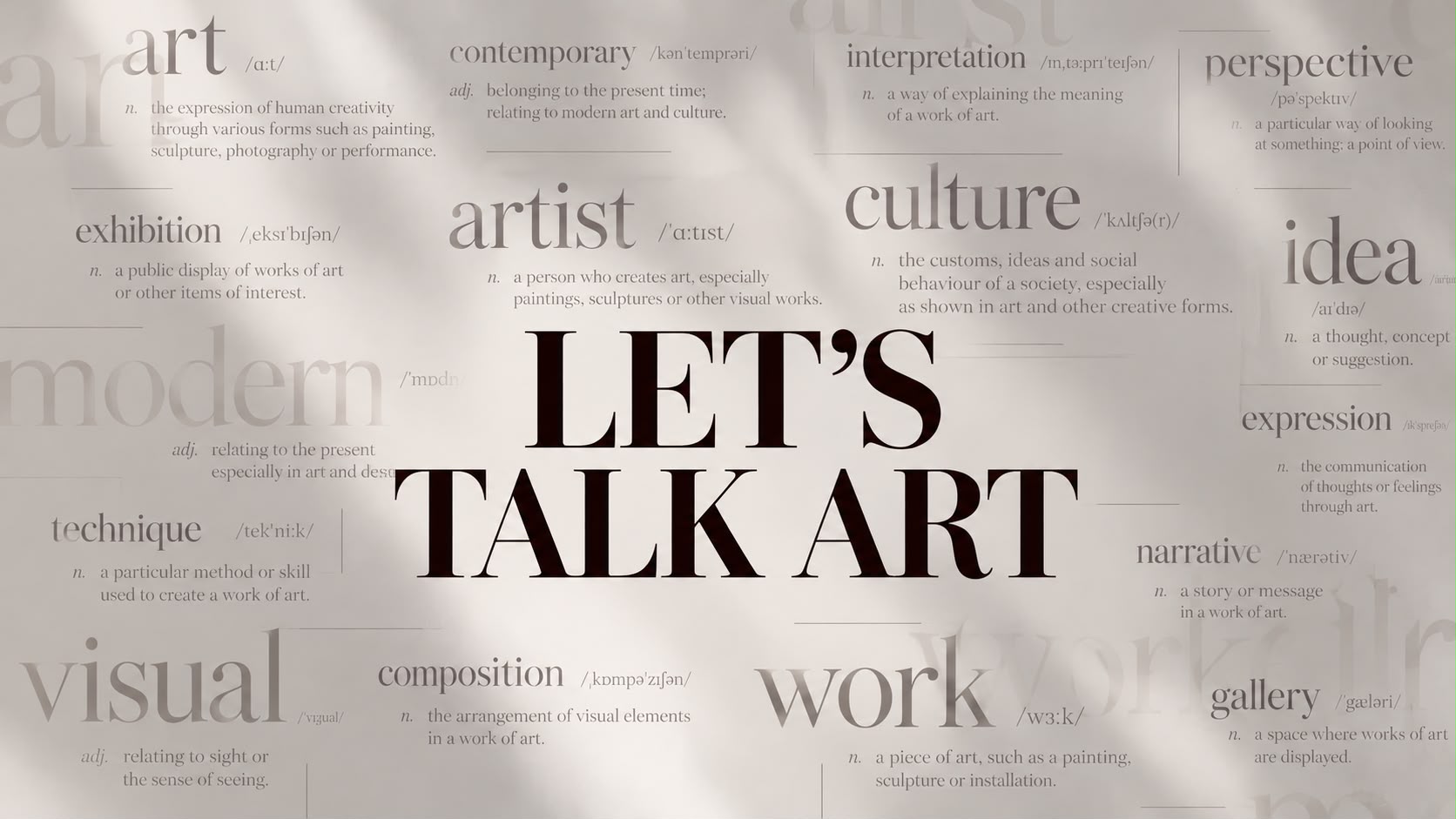 LET’S TALK ART